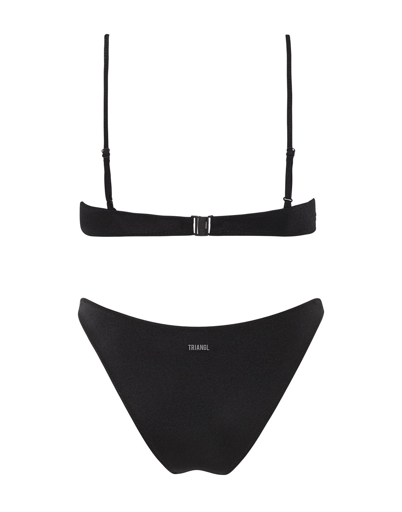 In The MICA Ebony Black Scoop Crop - Triangl Swimwear